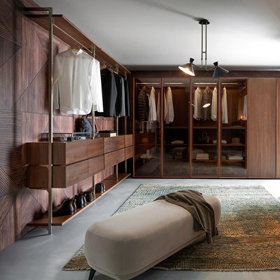 Tiroir pour dressing plaqué noyer, Johanez AM.PM