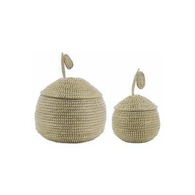 Coffres poire en jonc de mer (Lot de 2) AUBRY GASPARD
