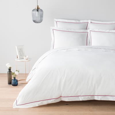 Parure percale de coton peigné 160 fils-Taies rectangulaires FLORENCE COTTON & CO