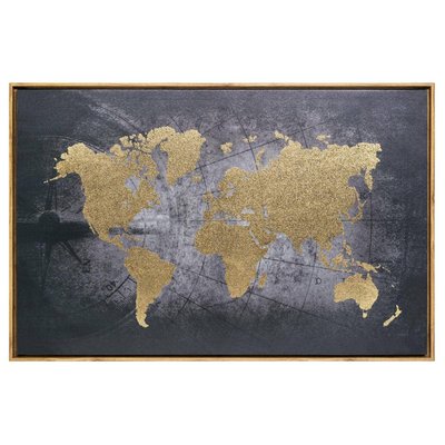 Toile imprimée MONDE encadrée ATMOSPHERA