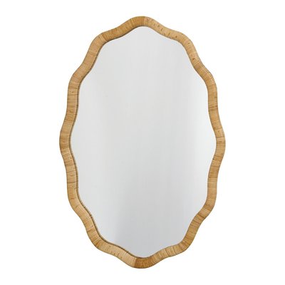 Miroir LOLA rotin BLANC D’IVOIRE