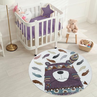 Tapis enfant tissé motif animaux OURSI UN AMOUR DE TAPIS