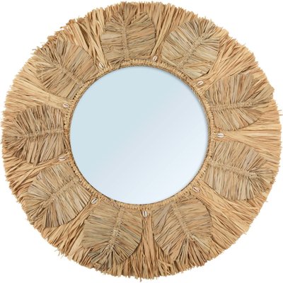 Miroir rond en raphia, Bali Bazar RECOLLECTION