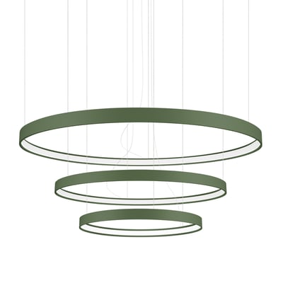 Lustre Aluminium Vert Olive LED 3 Rio EDEN