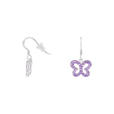 Boucles d'oreilles en argent 925 et cristal CLEOR