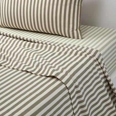 Drap plat en satin de coton orange, FIFTY-FIFTY DESFORGES