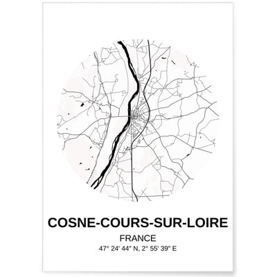 Affiche Carte Cosne-Cours-sur-Loire L'AFFICHERIE