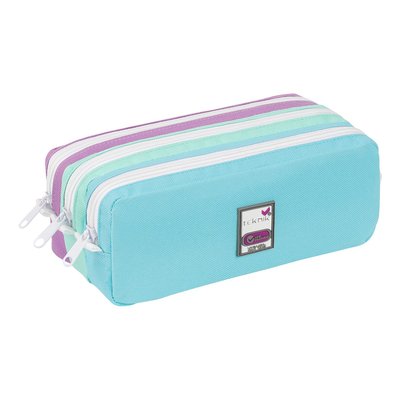 Trousse scolaire 3 compartiments grande capacité TRIZIP PASTEL VIQUEL