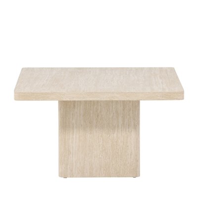 Table basse carrée effet travertin 80x80cm - QVART VENTURE HOME