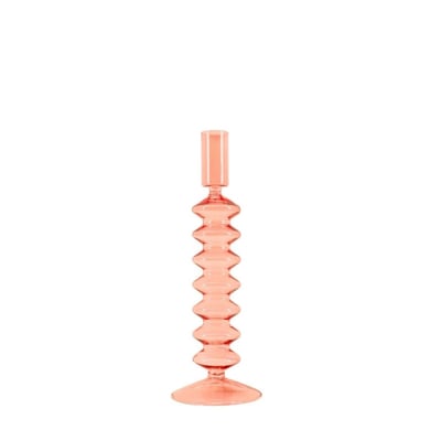 Bougeoir perles en verre 24cm DECOSTAR