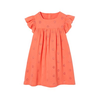 Robe cérémonie en broderie anglaise gaze de coton VERTBAUDET