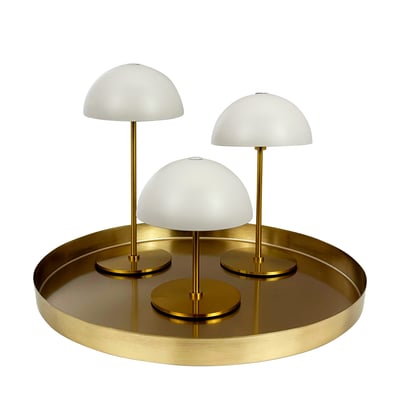 Lampe à poser LED ALONG Lot de 3 + plateau DYBERG LARSEN