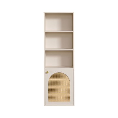 Colonne de rangement suspendue en bois et cannage- ALI DRAWER