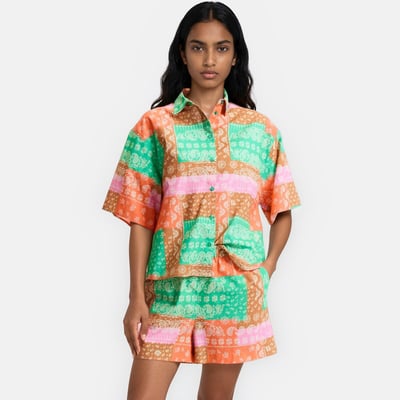 Paisley Print Short Sleeve Shirt LA REDOUTE COLLECTIONS