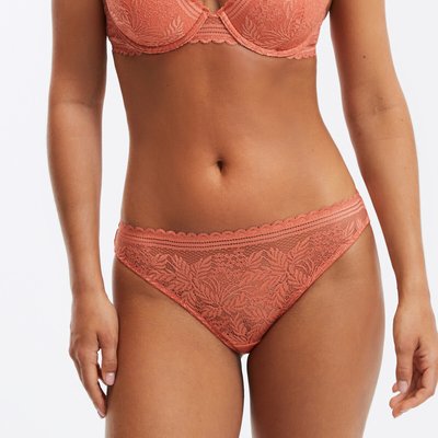 Slip Signature en dentelle et microfibre, JEANNE LA REDOUTE COLLECTIONS