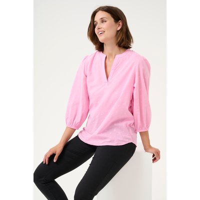 Blouse fleurie rose clearance
