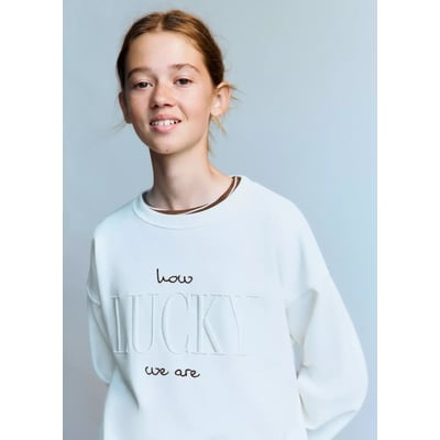 Sweat-shirt détail brodé MANGO KIDS