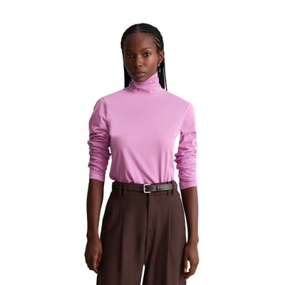 Turtleneck manches longues slim en single jersey élastique MARC O’POLO DENIM