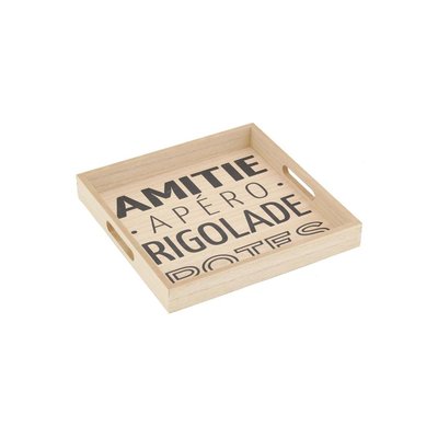 Plateau carré en bois naturel APERO Plateau AUBRY GASPARD
