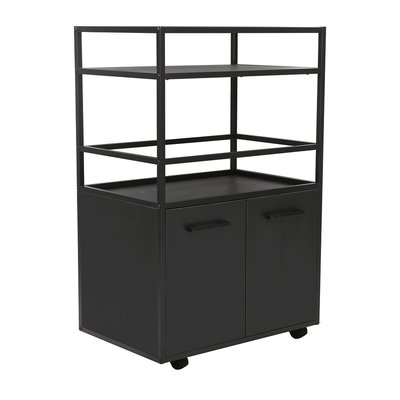 Buffet sur roulettes 2 portes, 2 plateaux et 4 roulettes L60 cm - MOSAIK CALICOSY