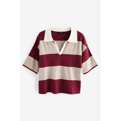 Pull rayé col polo et manches courtes NEXT