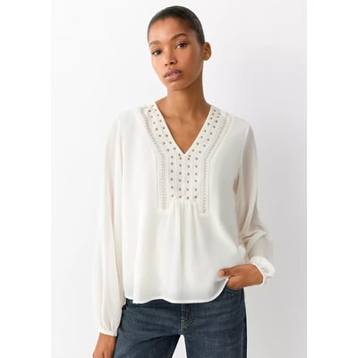 Blouse en mousseline avec clous MANGO TEEN
