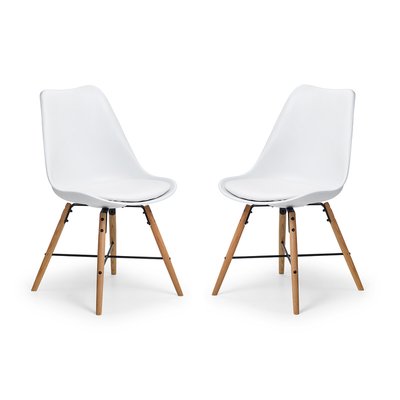 Novie Scandi Dining Chairs with Oak Legs (Set of 2) SO'HOME