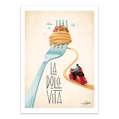 Affiche 50x70 cm - La dolce vita - Andrea de Santis WALL EDITIONS