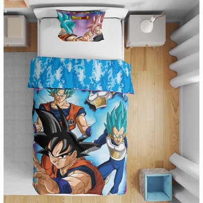 Parure de Lit Enfant Imprimée Réversible, GOKU DRAGON BALL Z