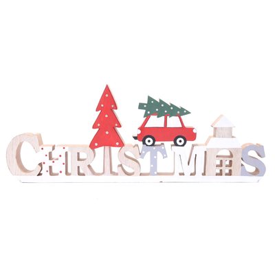 Décoration de Noël en bois voiture Xmas Tradi HEART OF THE HOME