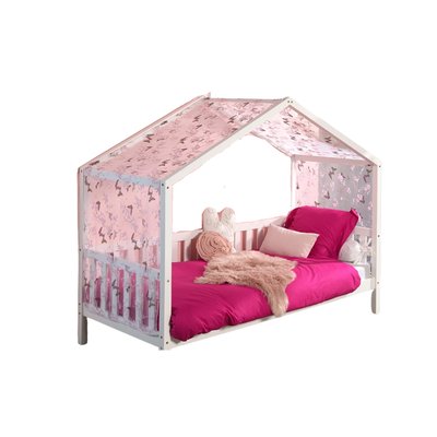 Dallas Lit ZH + Tente textile Papillon pour lit cabane VIPACK