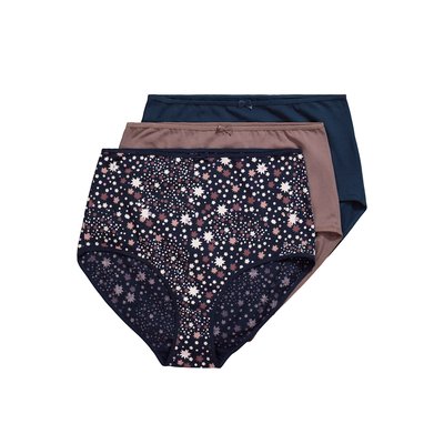 Culottes maxi en lot de 3, étoiles/uni ULLA POPKEN
