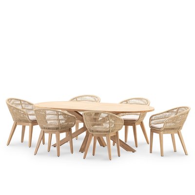 Salon de jardin, 6 chaises, SIENA & PROVENZA DEFORA HOME