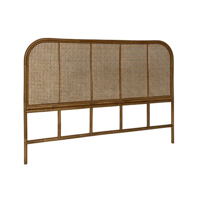 Tête de lit vintage rotin foncé et cannage SUMATRA SWEEEK