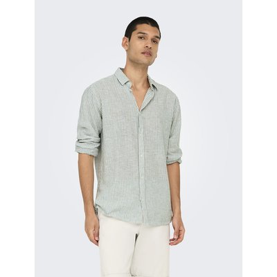 Chemise droite en lin et coton ONLY & SONS