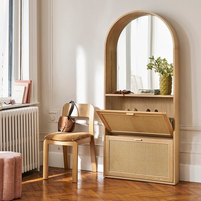 Armoire à chaussures, jusqu'à 8 paires, avec 2 abattants et miroir, MATHEO LA REDOUTE INTERIEURS