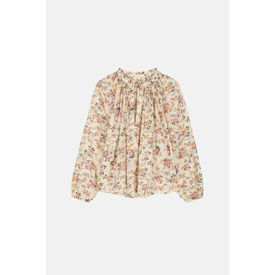 Bedruckte, weite Bluse mit langen Ärmeln, NICOLIANA LOUISE MISHA