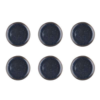 Lot de 6 assiettes à dessert en grès, IRIS BJORN