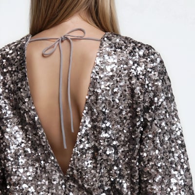 Short Sleeve Sequin Top LA REDOUTE COLLECTIONS
