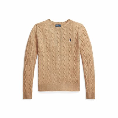 Pull col rond, maille torsadée laine et cachemire POLO RALPH LAUREN