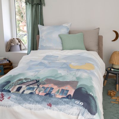 Housse de couette pur coton SKOG CARRE BLANC