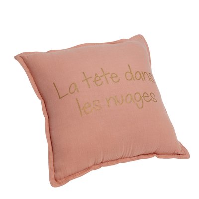 Coussin imprimé gaze de coton LA TETE DANS LES NUAGES TODAY
