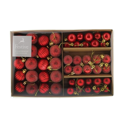 50-Piece Shatterproof Baubles SO'HOME