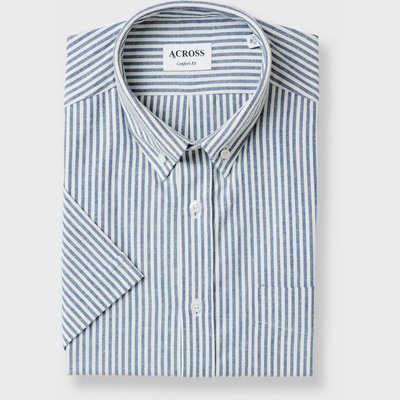 Chemise Confort fit manches courtes rayures vintage ACROSS