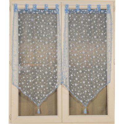 Paire de vitrages à bulles argentées HOME MAISON