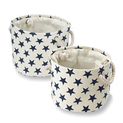 Lot de 2 paniers en toile motif constellation CALICOSY