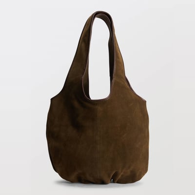 Tote bag en croûte de cuir MONOPRIX
