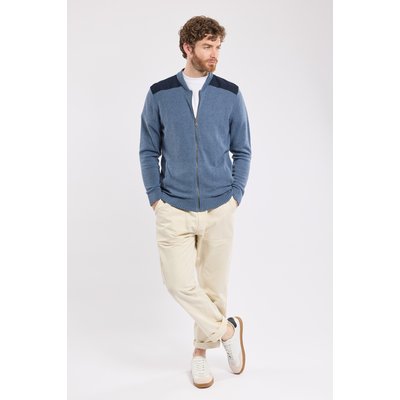Cardigan zippé - coton GUY DE BERAC