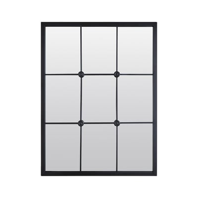 Miroir industriel avec cabochons 80x60cm EMDE