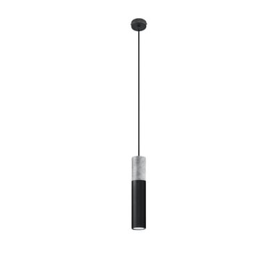 Suspension Acier Gris/Noir GU10 1 Borigio EDEN